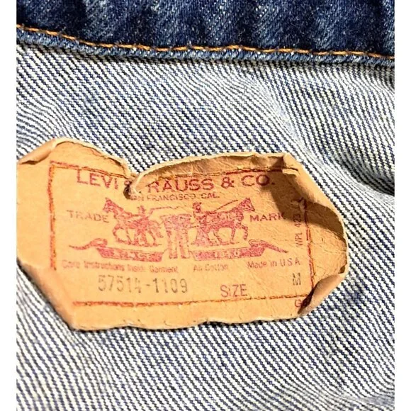 Vintage 1980s Levis Type III Trucker Jacket Kids M USA Womens XS/S Cropped - Picture 2 of 9